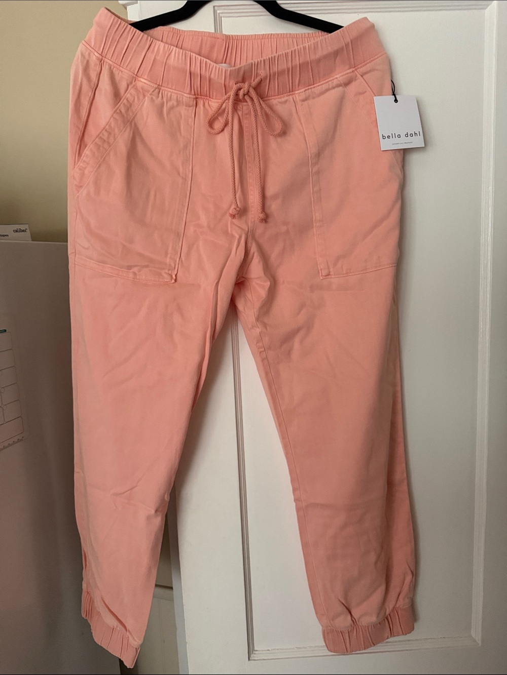 Bella Dahl Coral Pink Elastic Waist Drawstring Joggers